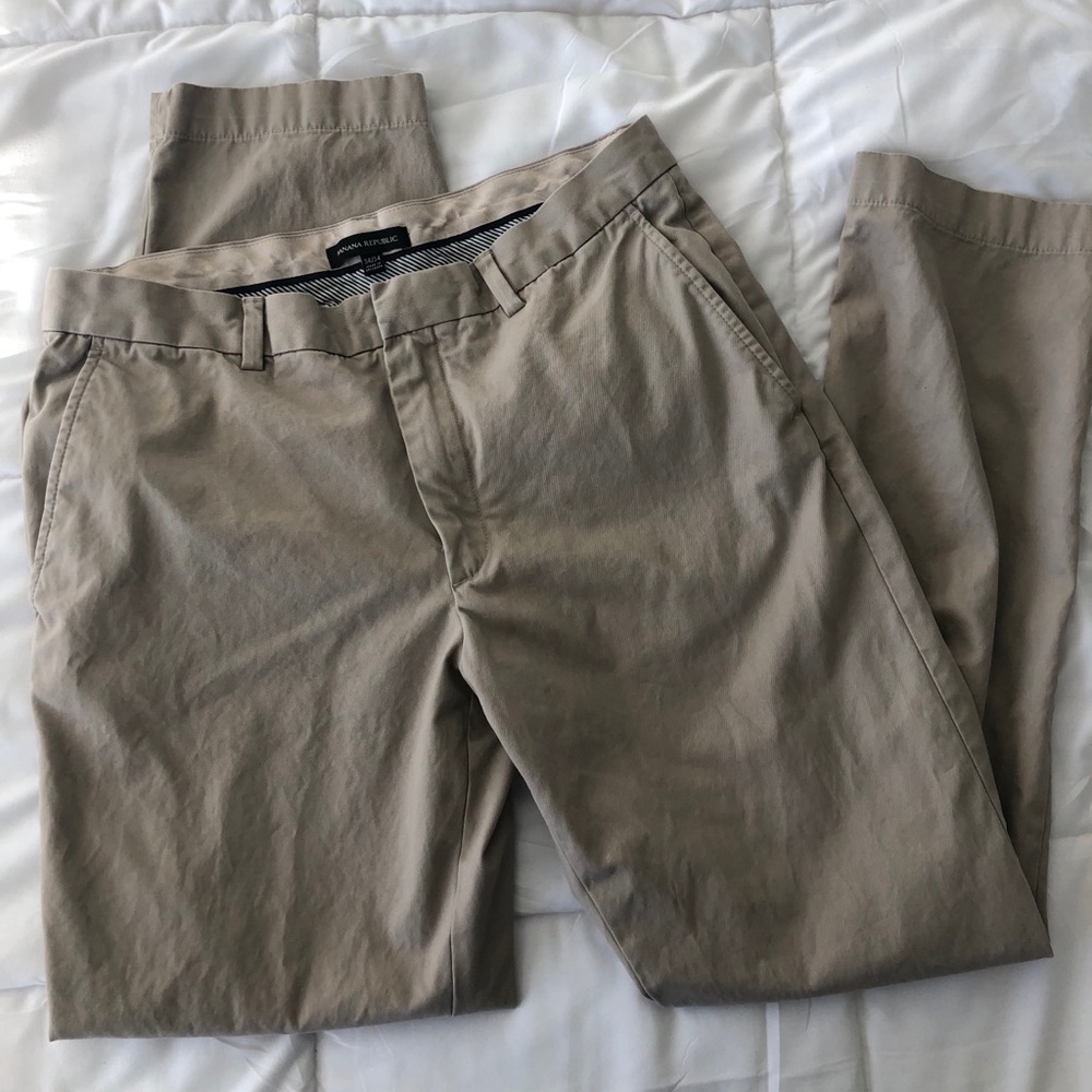 Banana Republic slim straight chinos